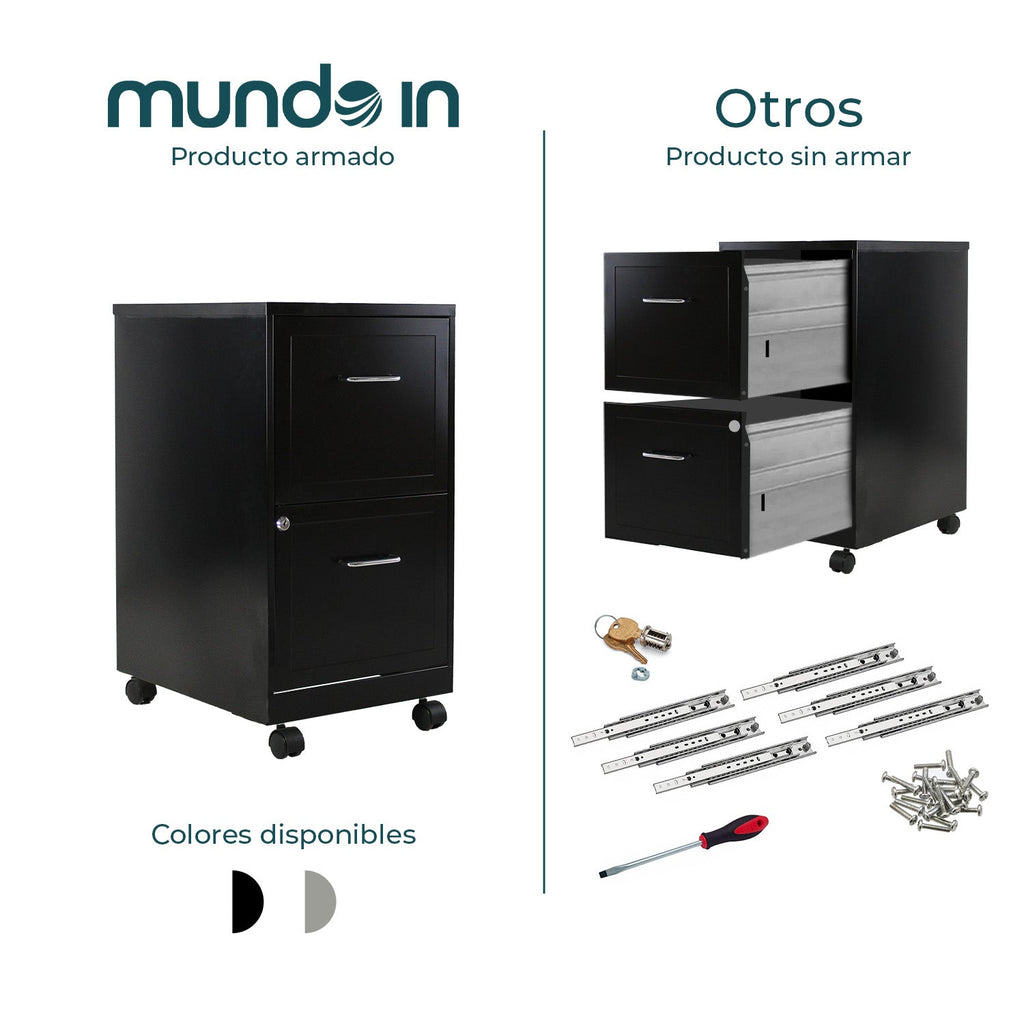 Archivero Metalico 2 Gav 16251 Negro