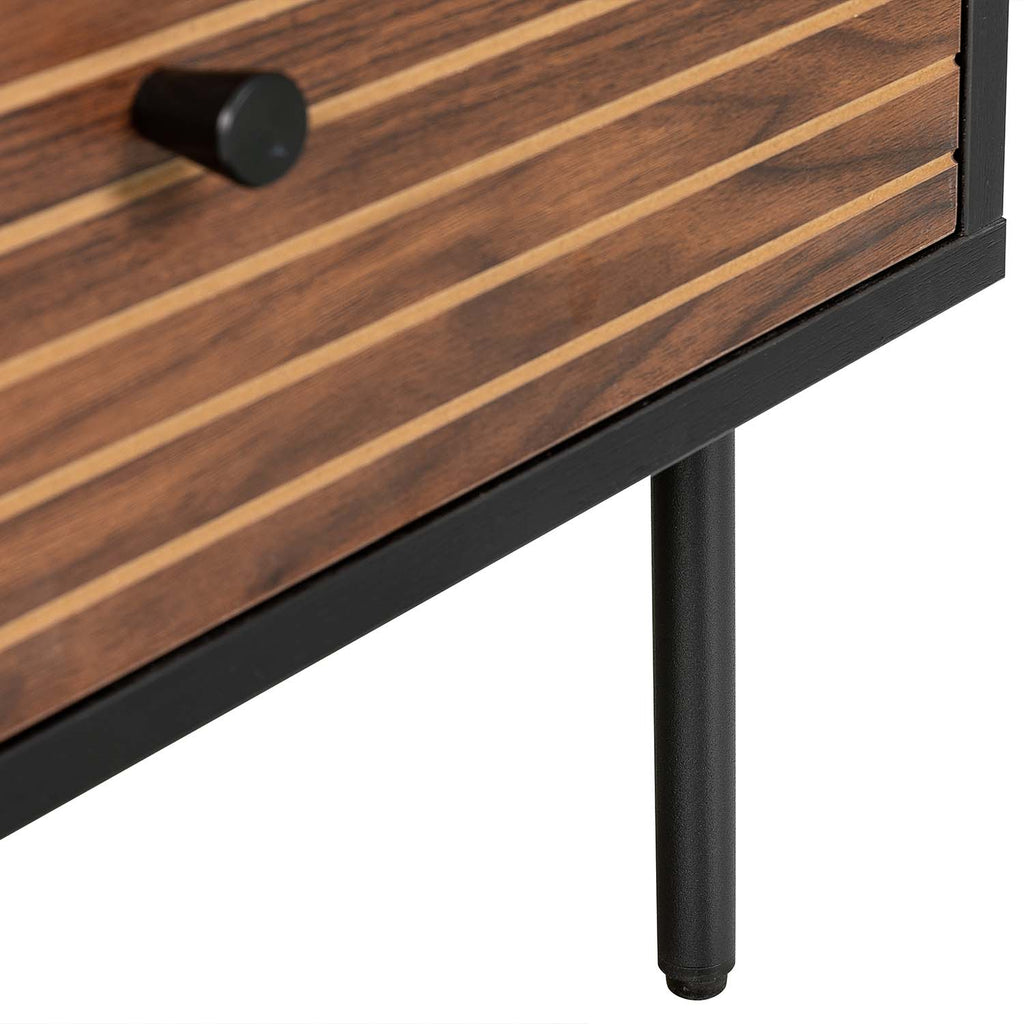 Buro Piamonte 50X40 Negro - Nogal