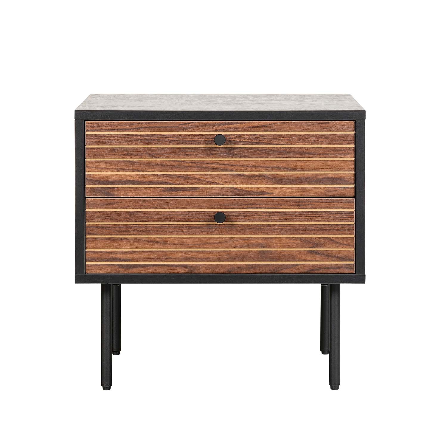 Buro Piamonte 50X40 Negro - Nogal