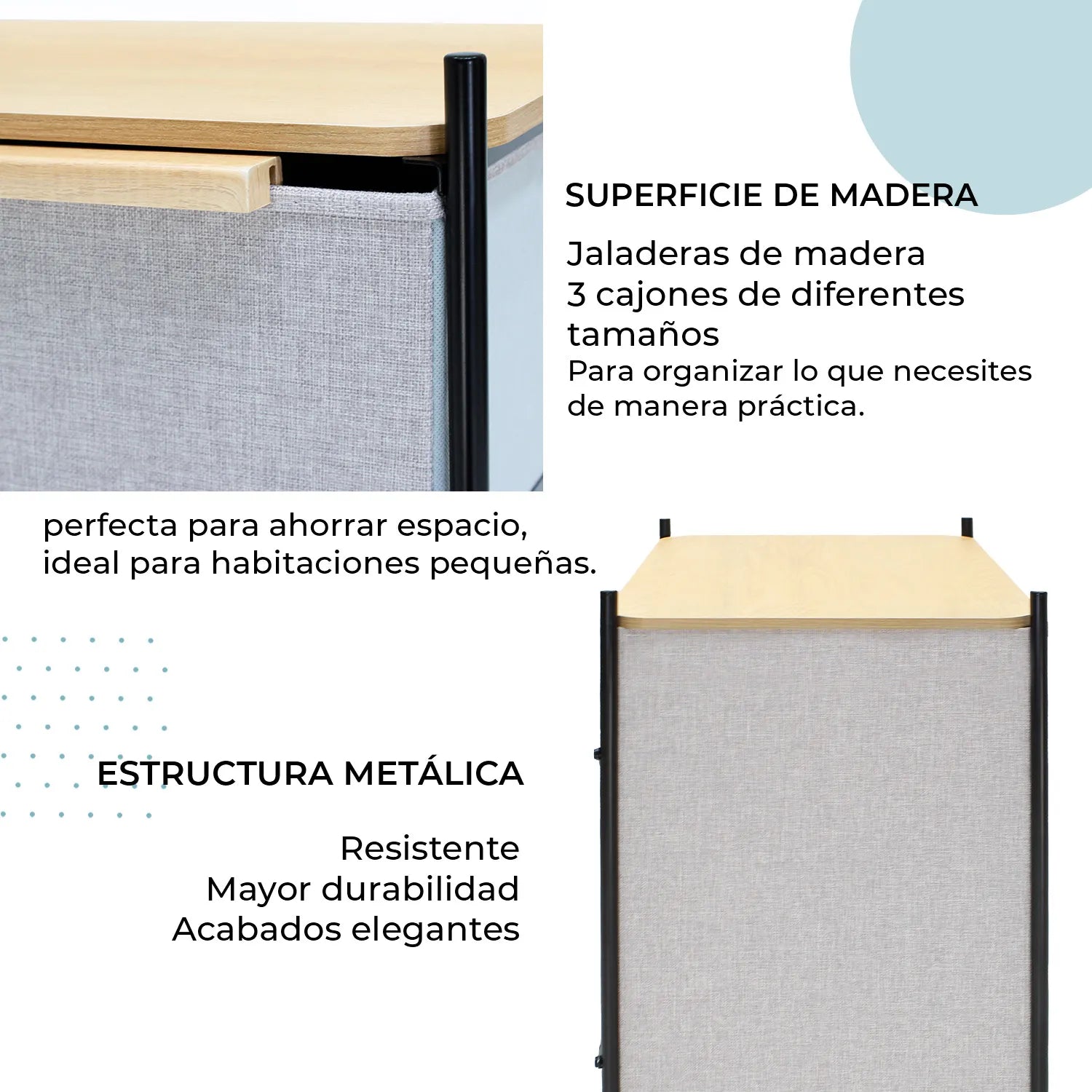 Buro Organizador Pilsen 3 Cajones