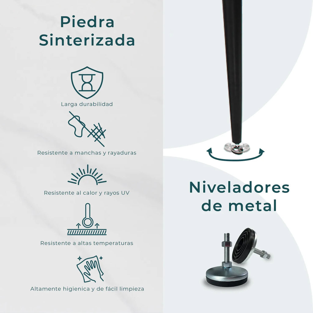 Mesa De Comedor 160 Sora 1326 - Negro