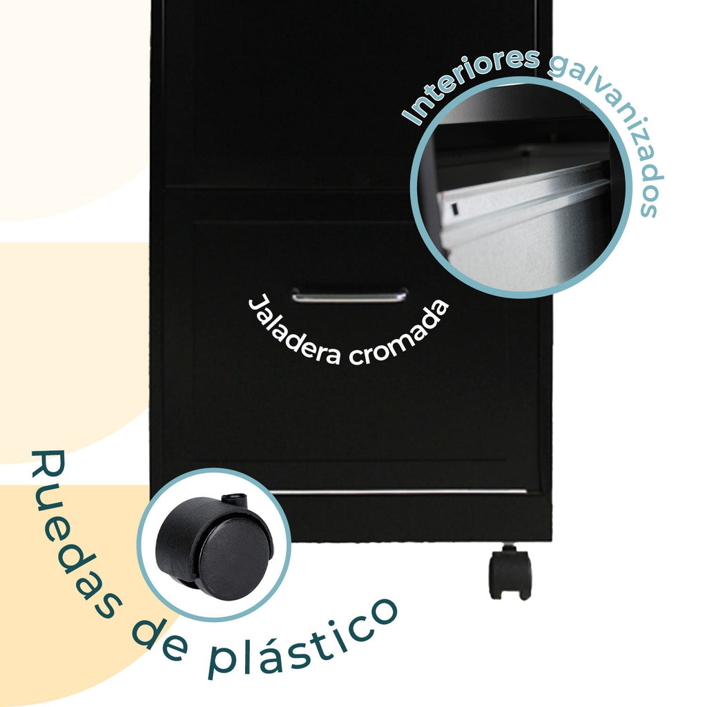 Archivero Metalico 2 Gav 16251 Negro