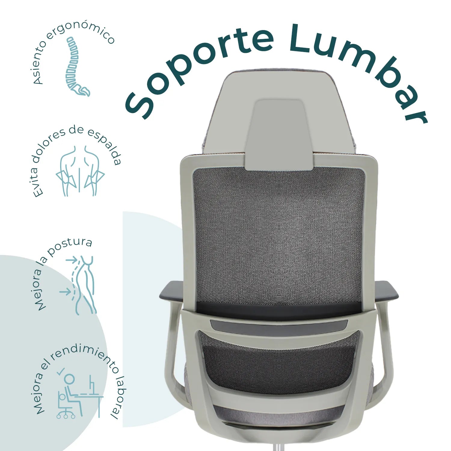 Silla Directiva Ruan 8323W Gris