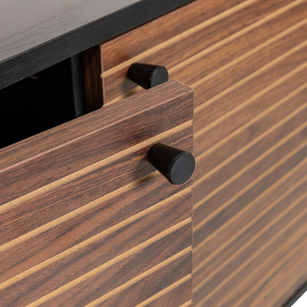Credenza Piamonte 160X40 Negro - Nogal