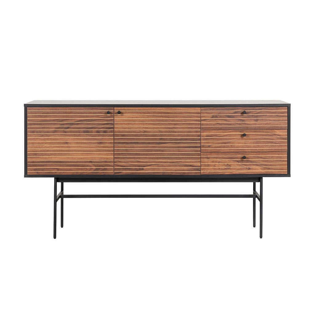 Credenza Piamonte 160X40 Negro - Nogal