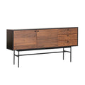 Credenza Piamonte 160X40 Negro - Nogal