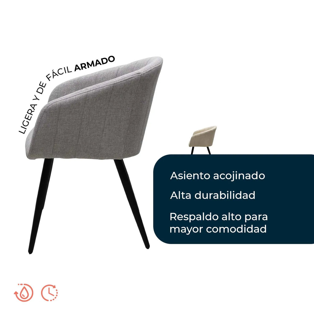 Silla Burgos S17 - Crema