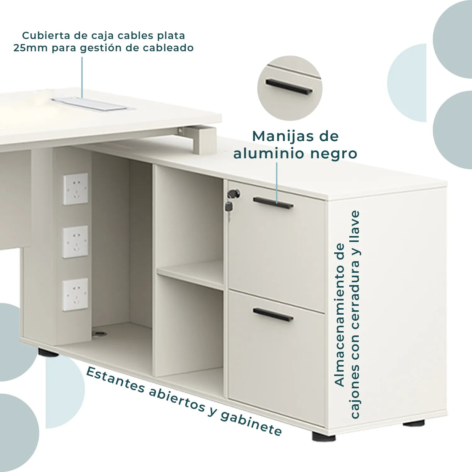 Escritorio Ejecutivo Lateral Zadar 180