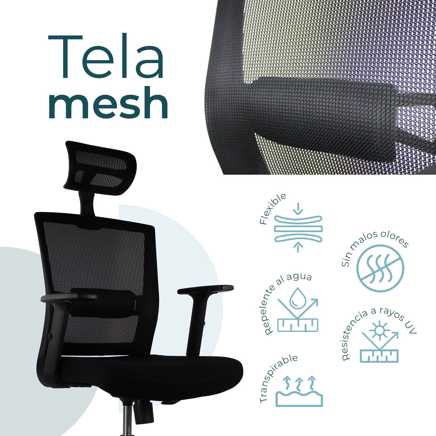 Silla Directiva Bilbao Jm-318 Mesh Ne
