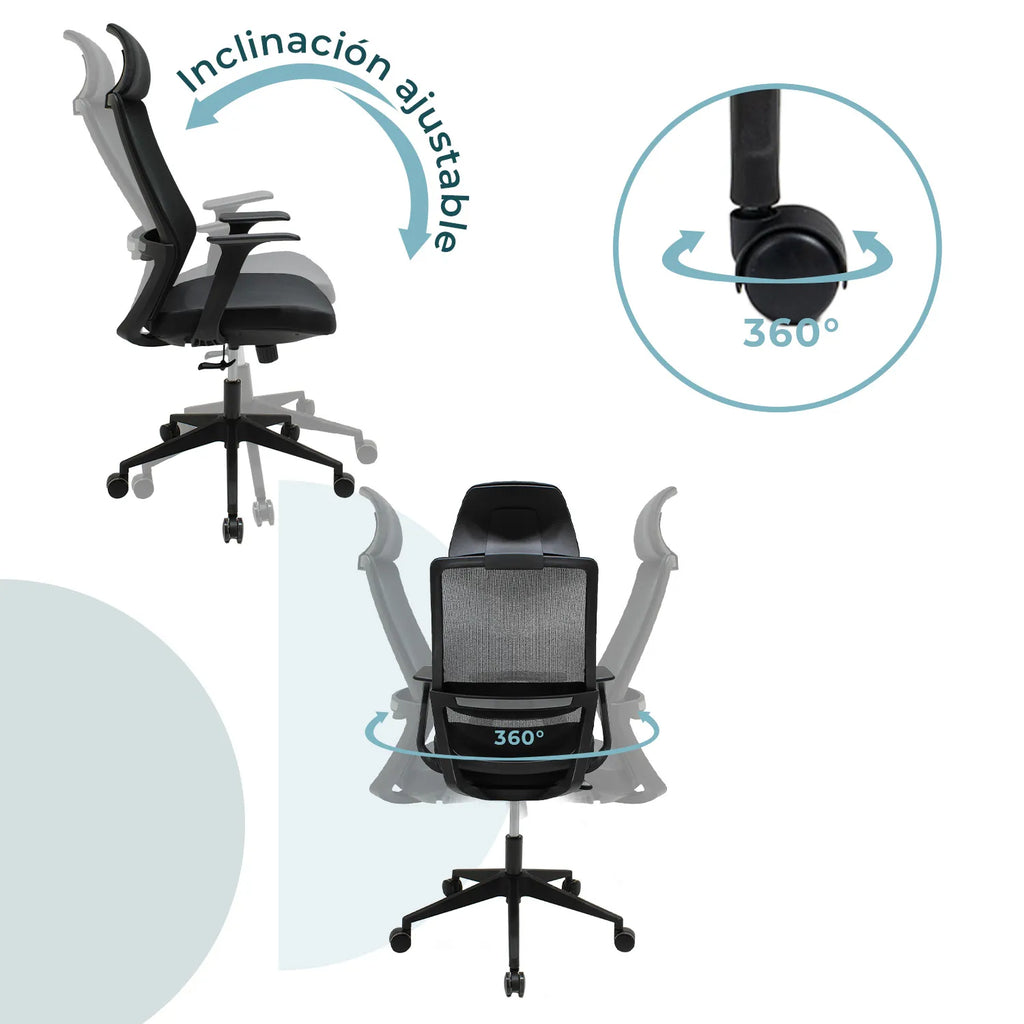 Silla Directiva Ruan 8323 Negra