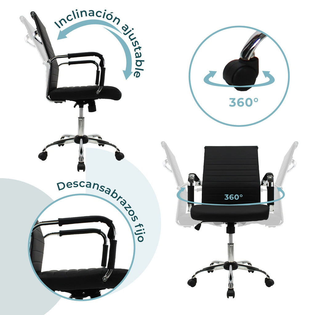 Silla Ejecutiva Jm-B05 Premium - Negro