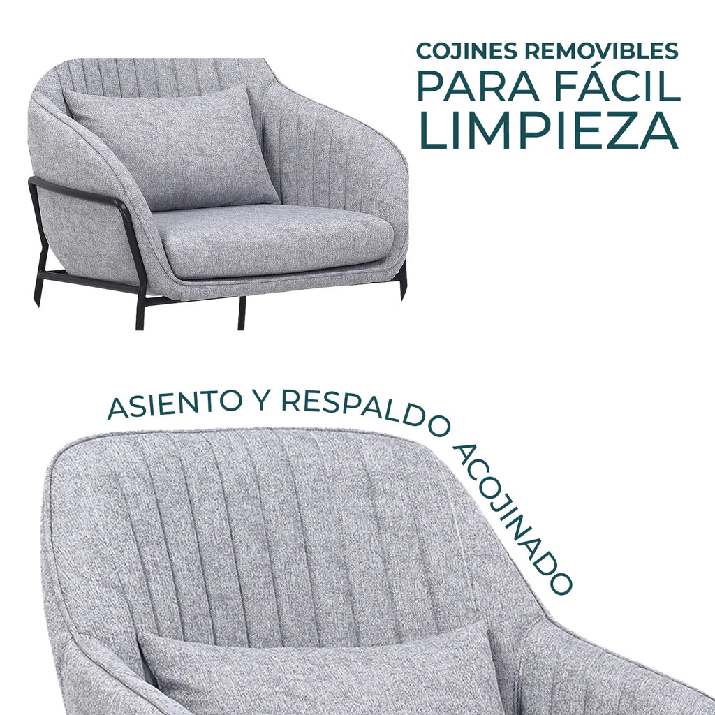 Sillon Burano 323 Gris
