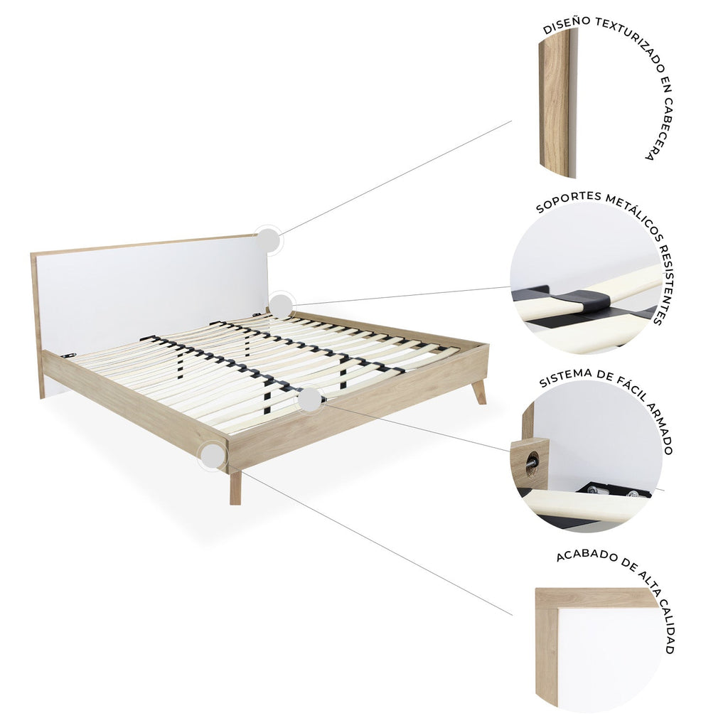 Cama King Size Castella Bs01 - Encino