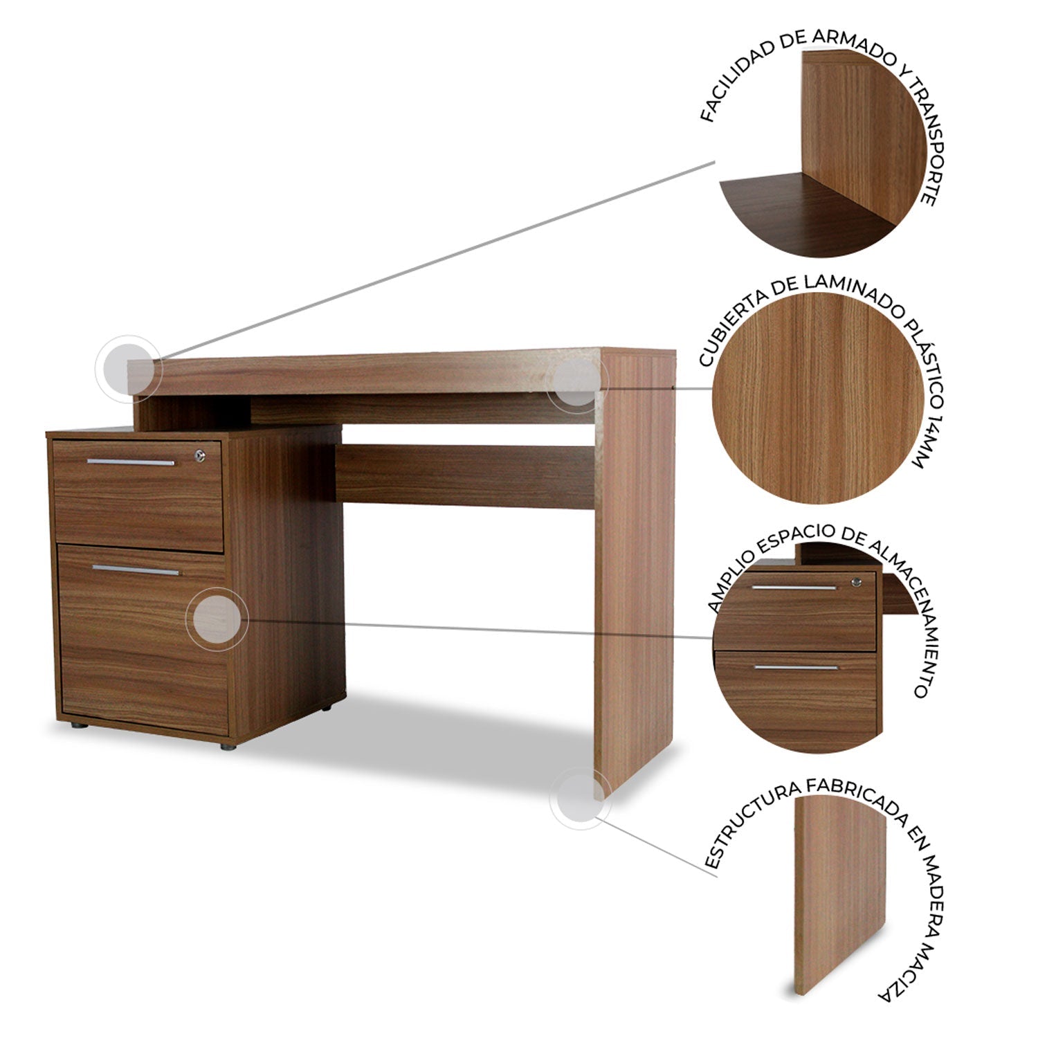 Escritorio Secretarial Jm-180 Suez - Encino