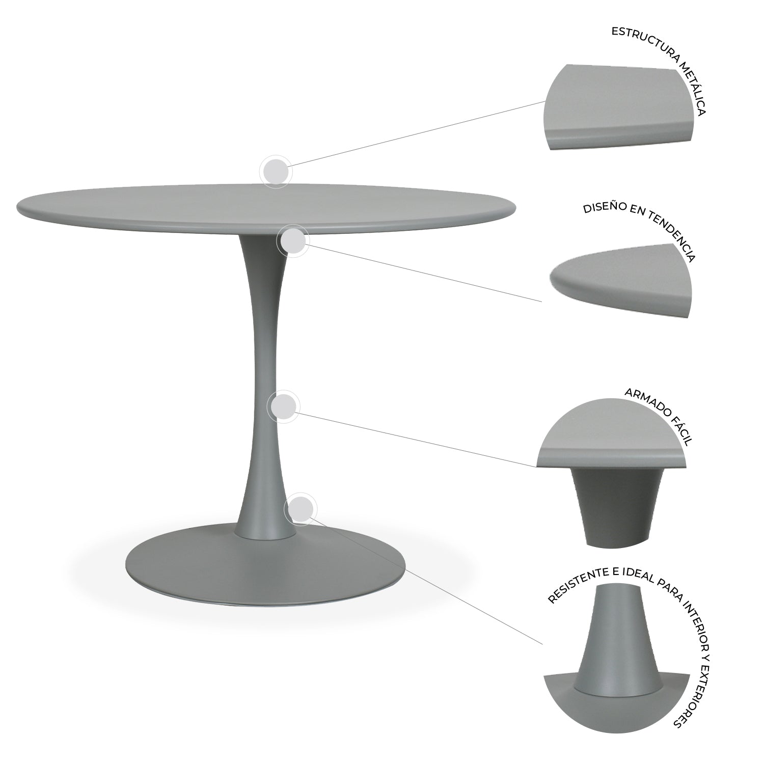 Mesa Exterior Vittoria 100 - Gris