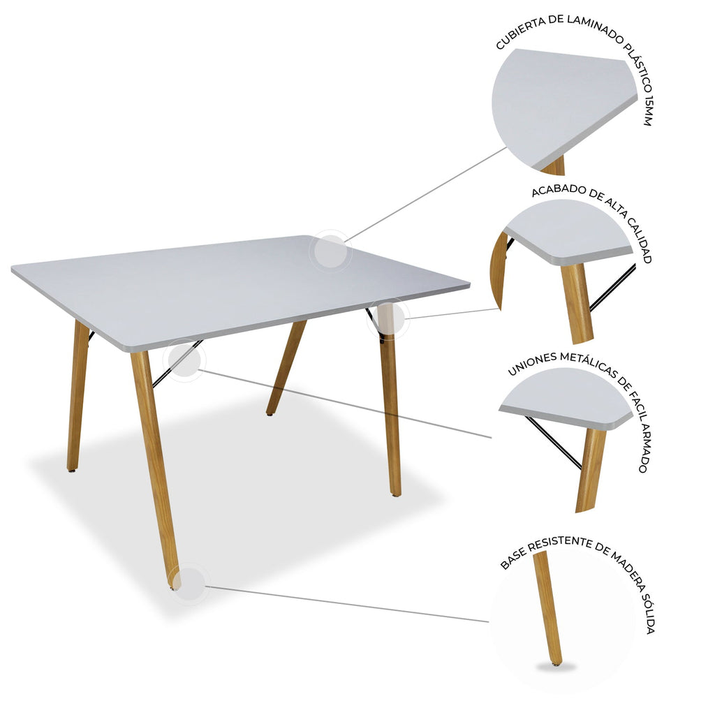 Mesa Frankfurt Rectangular 120X70 - Nogal