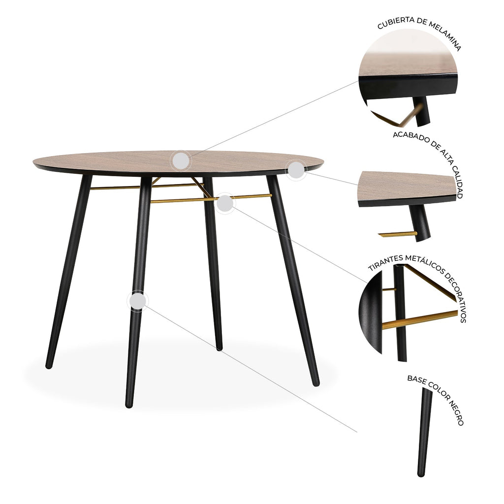 Mesa De Comedor Onno 100 - Nogal