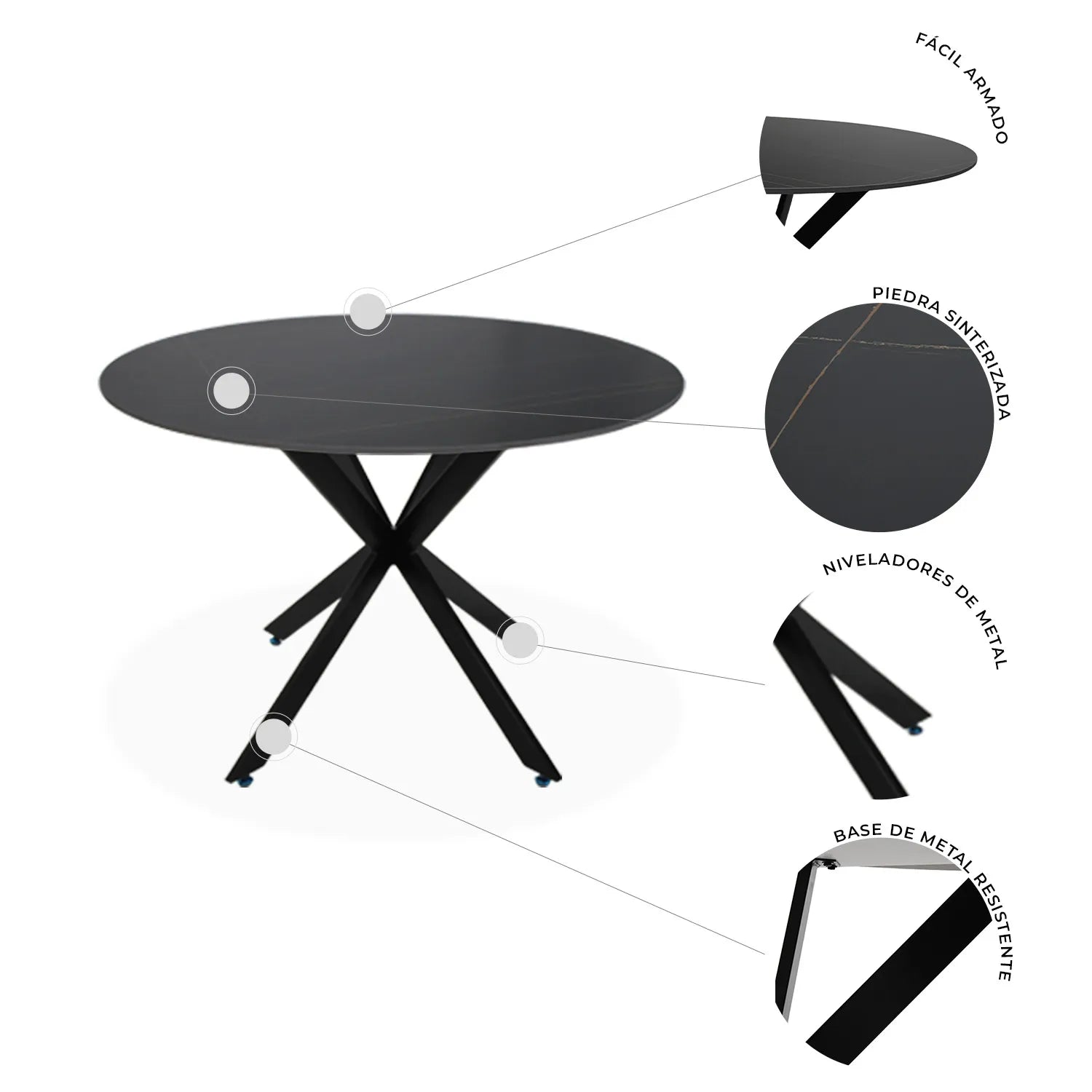 Mesa De Comedor 110 Alatri 1349 - Blanco