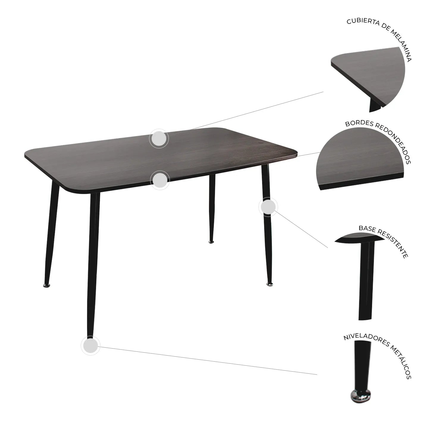 Mesa De Comedor 120X70 Murcia 1354 - Roble