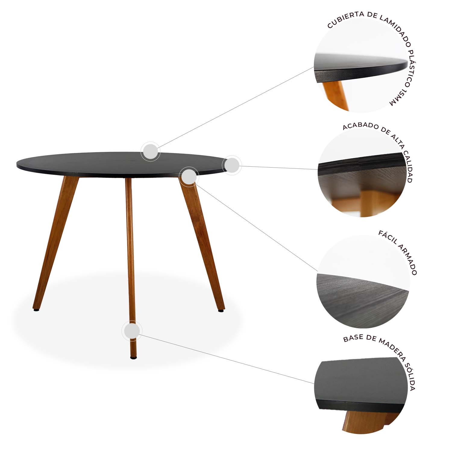 Mesa Frankfurt Circular 100 - Blanco