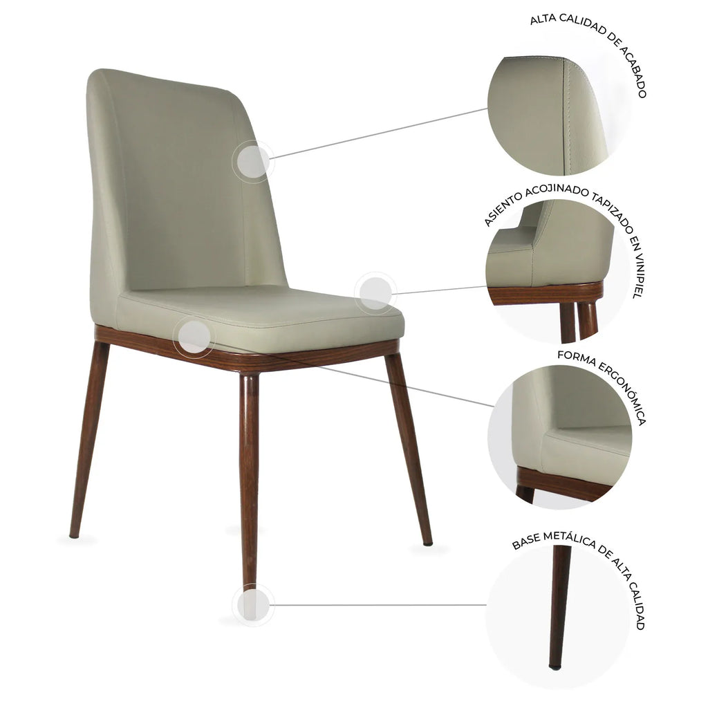 Silla Mob-117A Bari - Gris