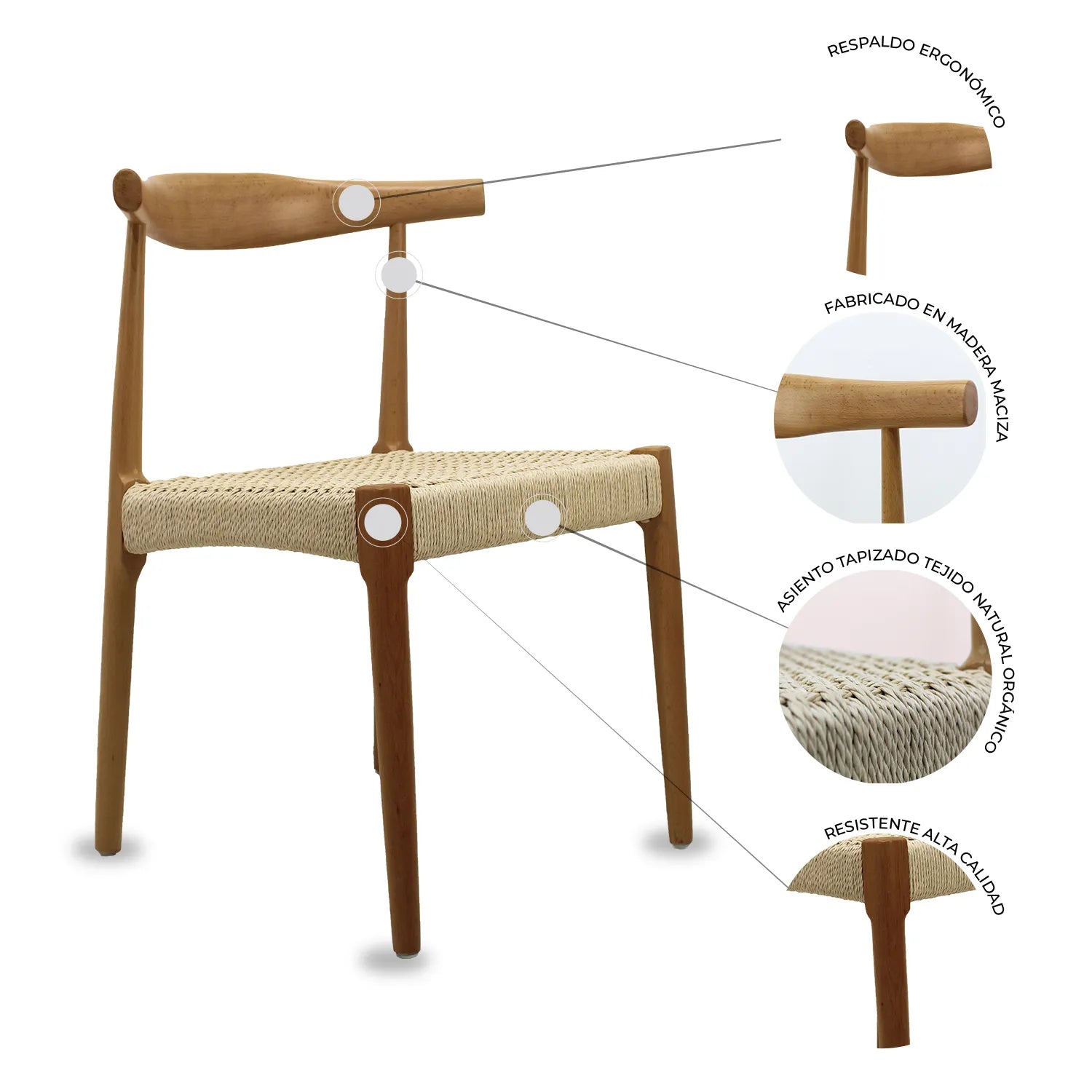 Silla Hogar Kefren Mob-312W - Nogal