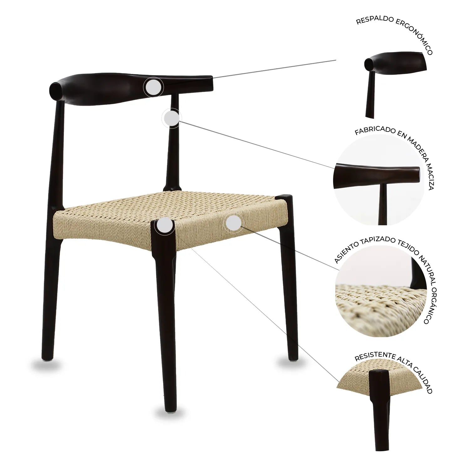 Silla Hogar Kefren Mob-312W - Natural
