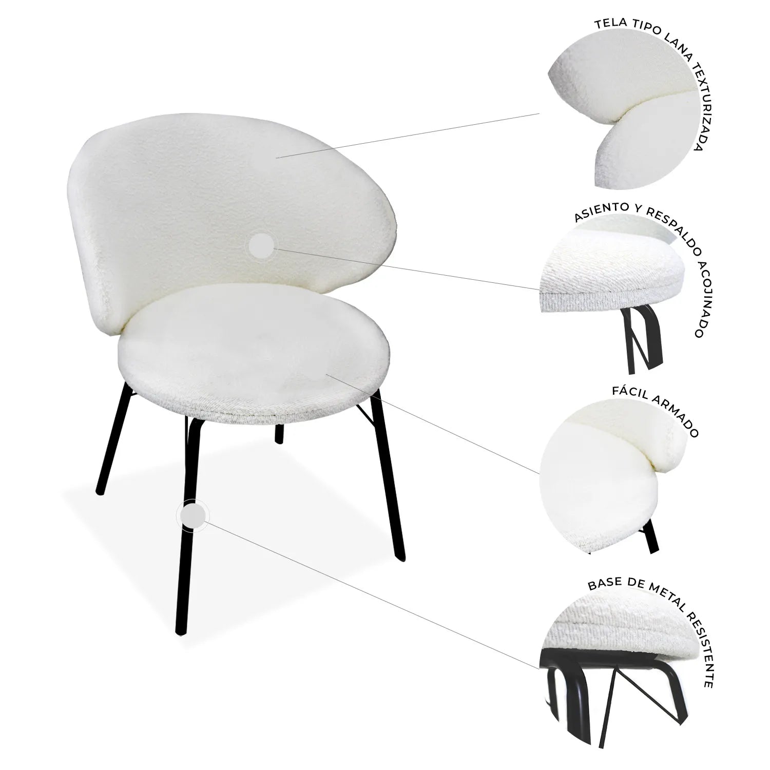 Silla De Comedor Tucson 9007 - Gris