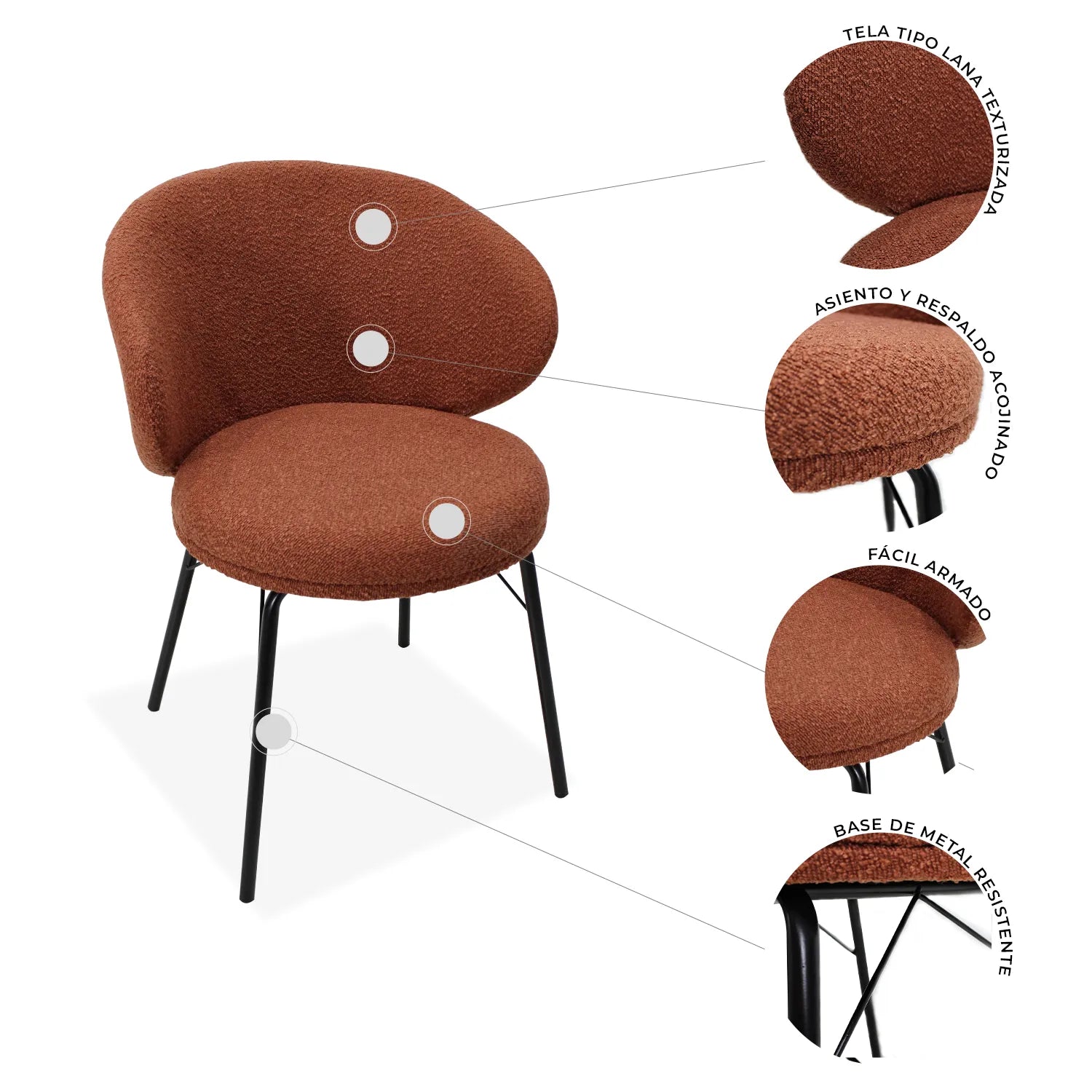 Silla De Comedor Tucson 9007 - Naranja