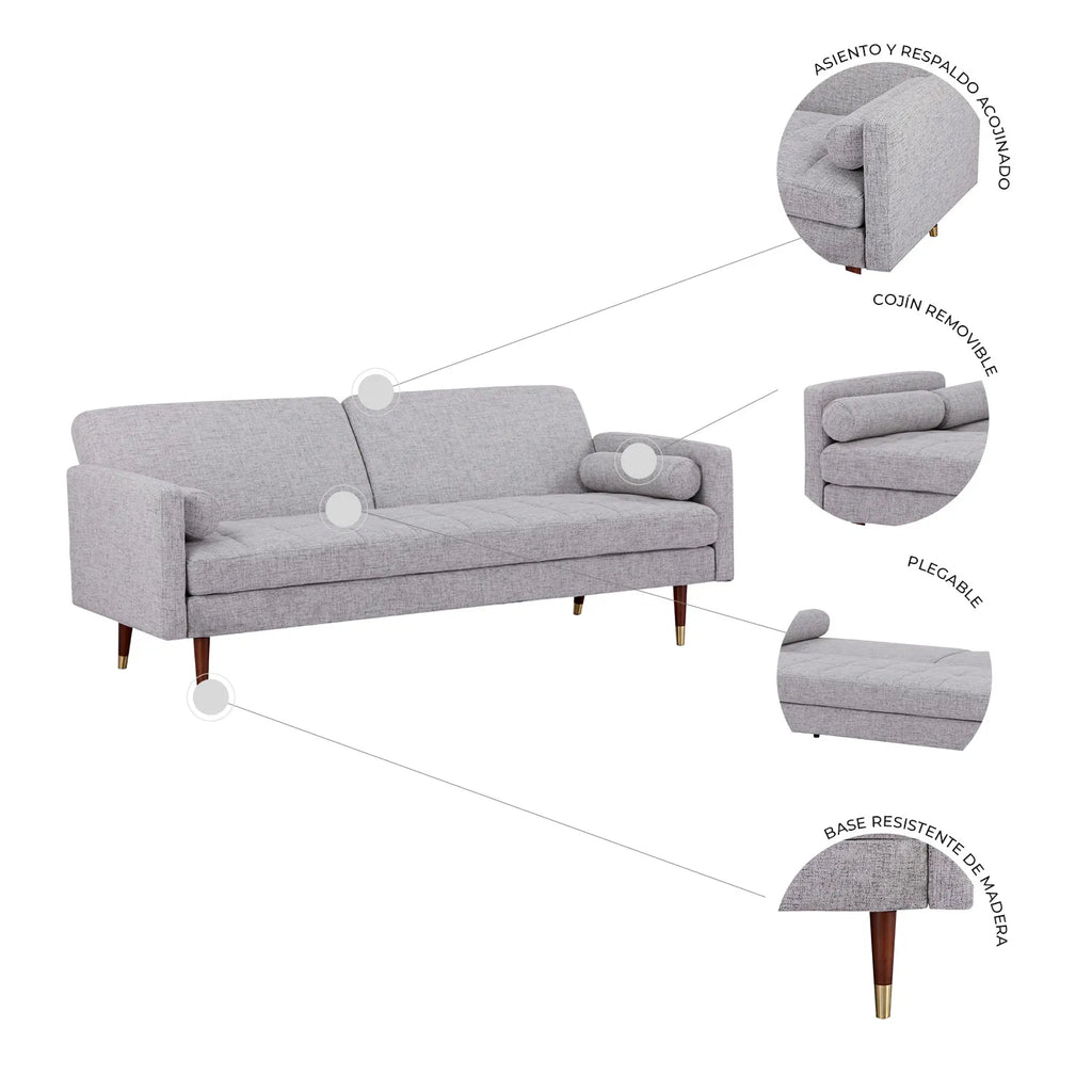 Sofa Cama Lecco L186 196X80X81 - Beige