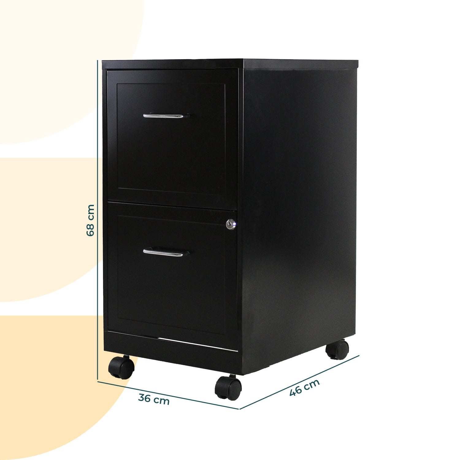 Archivero Metalico 2 Gav 16251 Negro