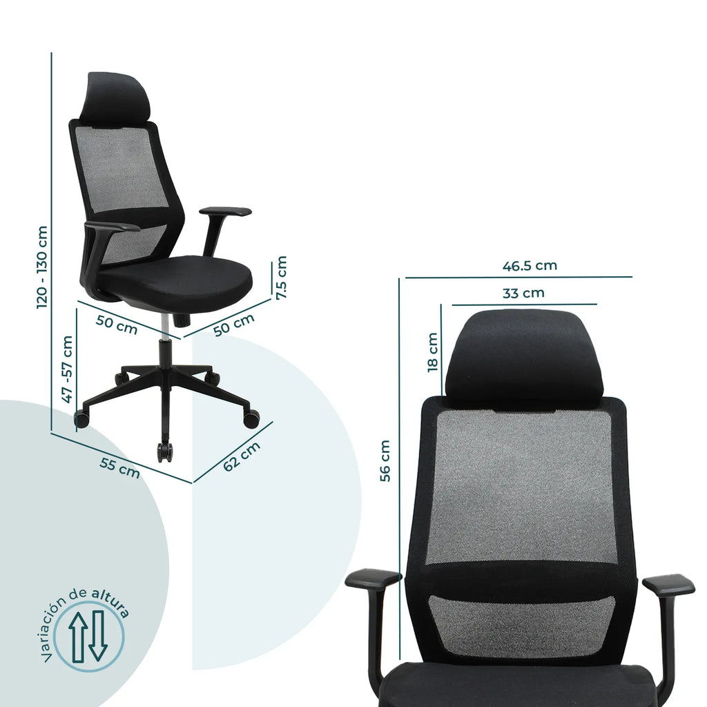Silla Directiva Ruan 8323 Negra
