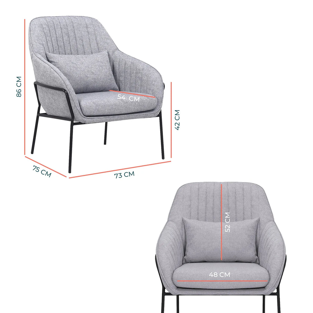 Sillon Burano 323 Gris