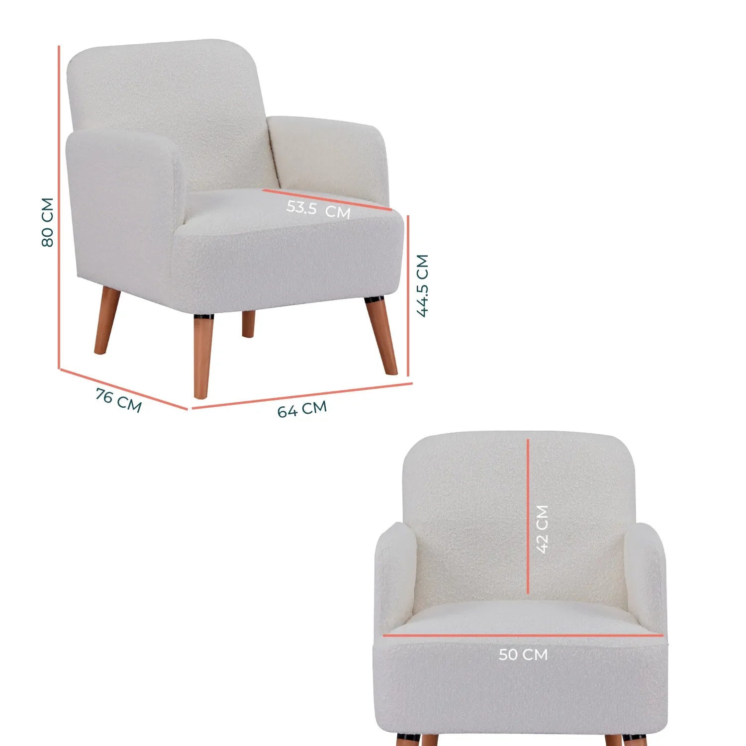 Sillon Terni L133 Blanco