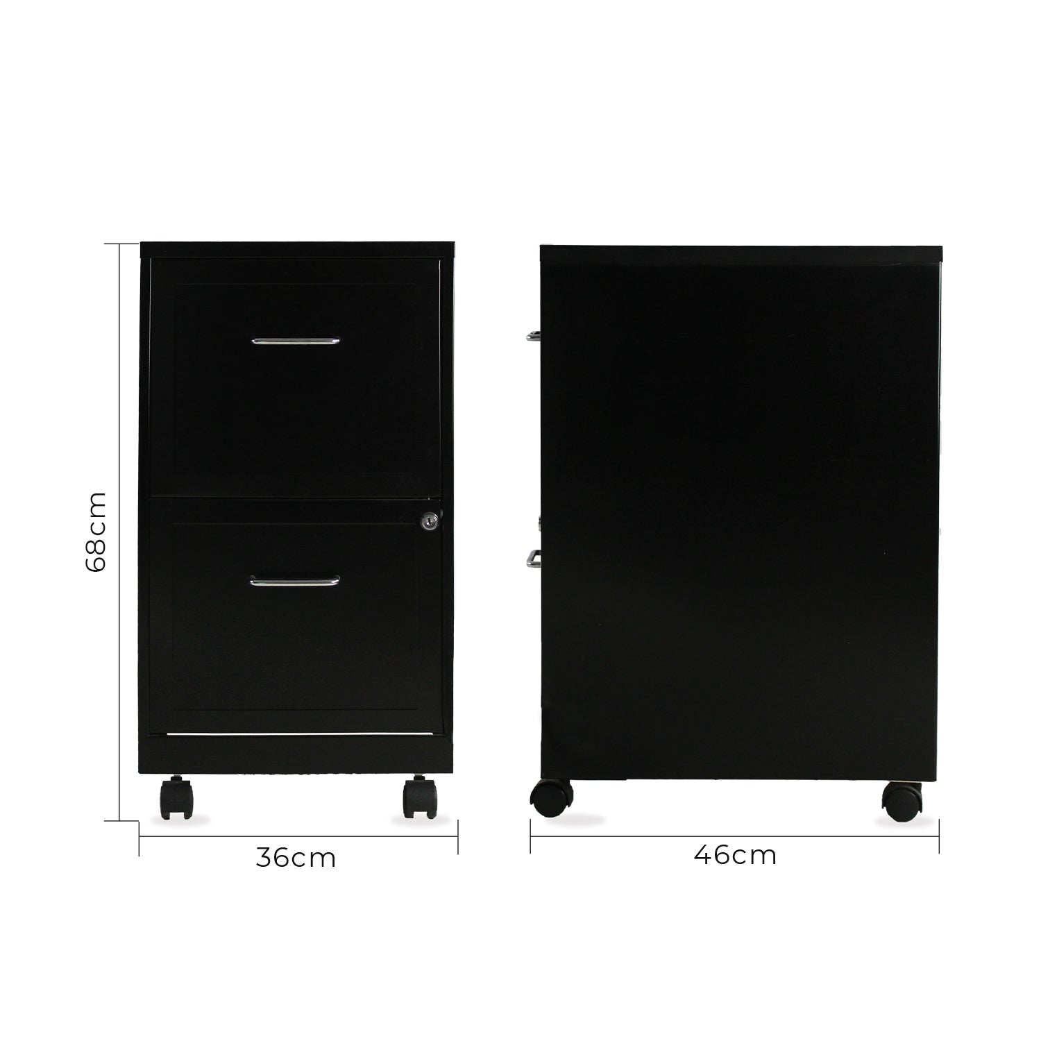 Archivero Metalico 2 Gav 16251 Negro