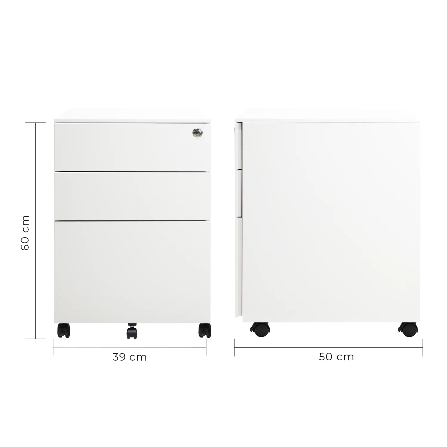 Archivero Metalico 2+1 2406 Sarre - Negro