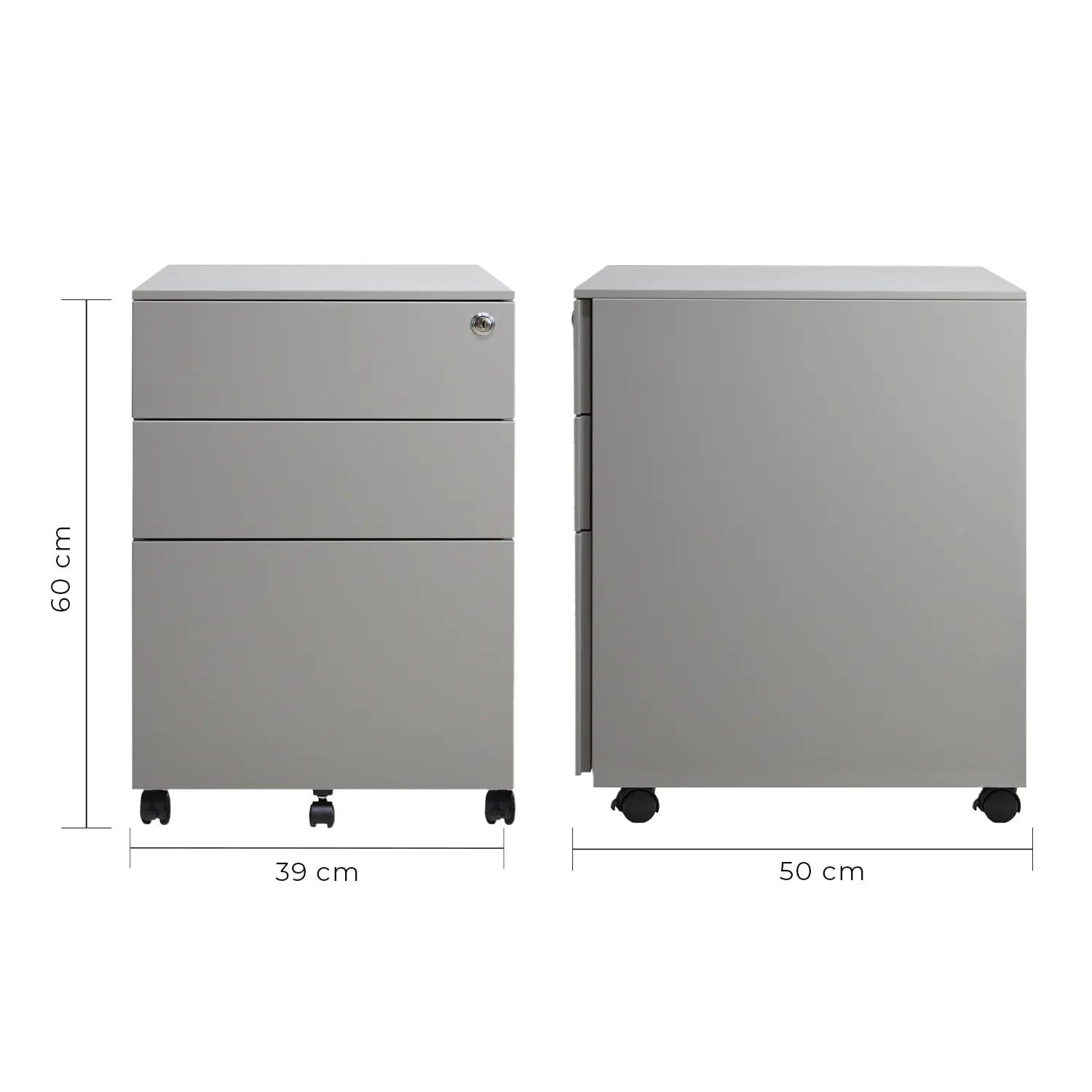 Archivero Metalico 2+1 2406 Sarre - Negro