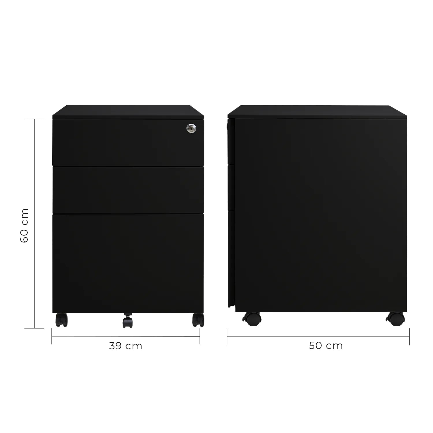 Archivero Metalico 2+1 2406 Sarre - Negro