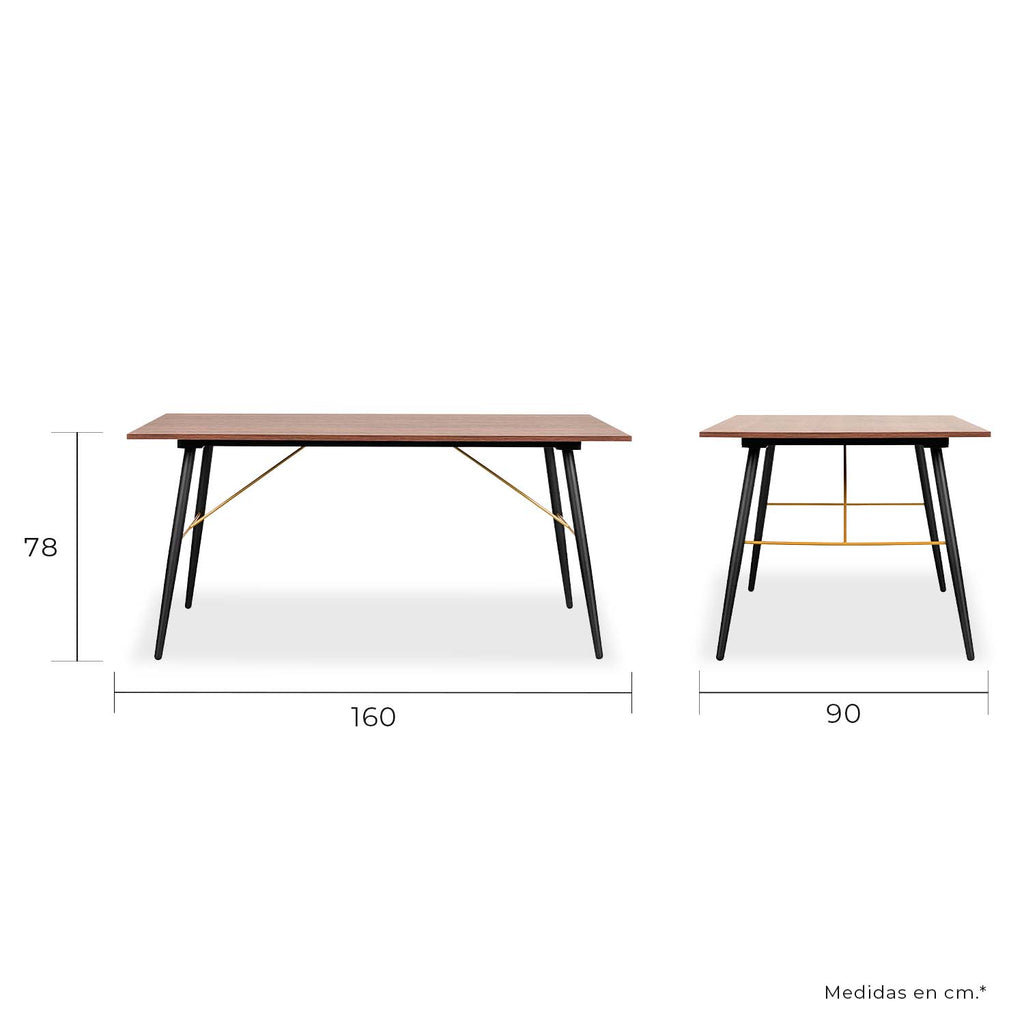Mesa De Comedor Luxo 160X90 - Negro
