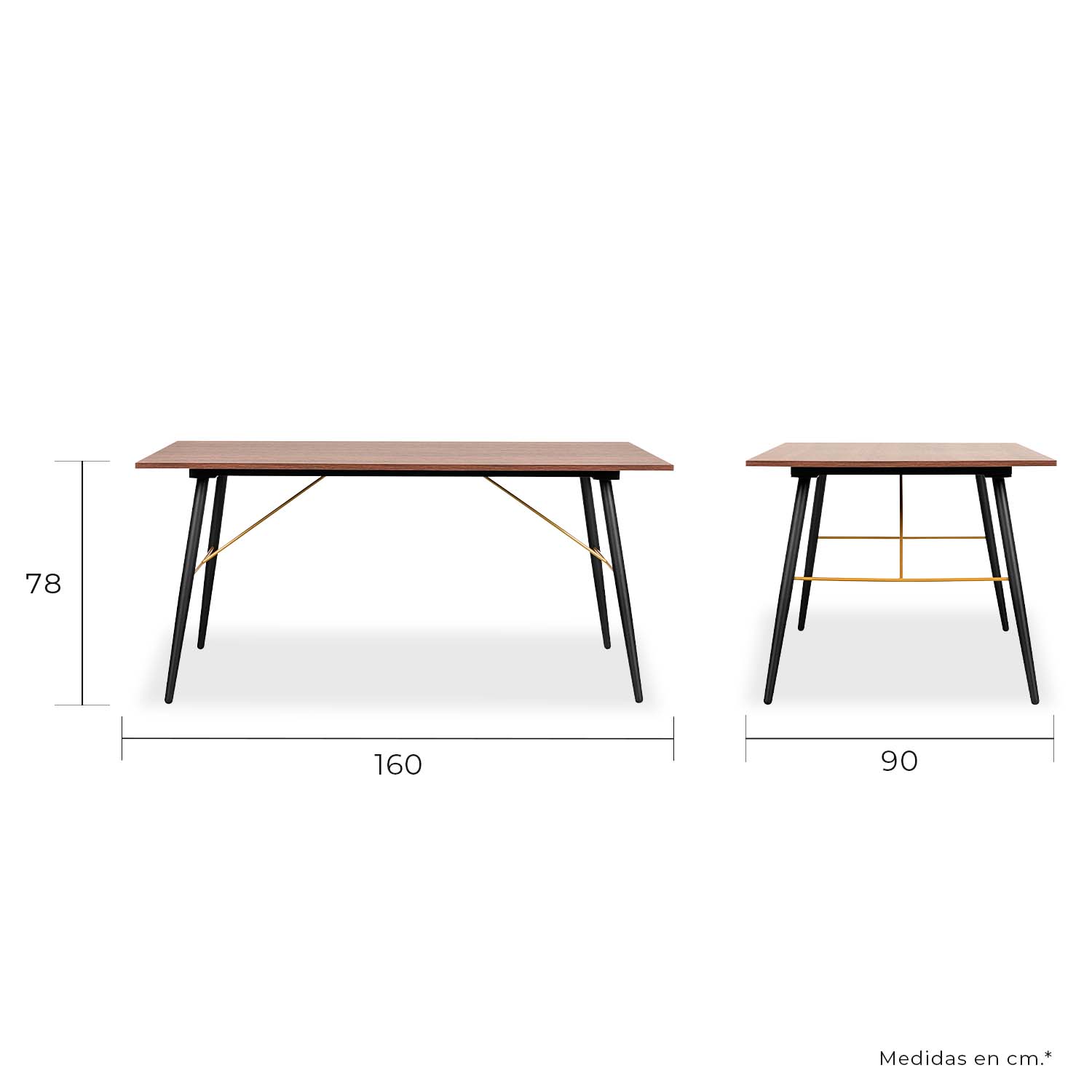Mesa De Comedor Luxo 160X90 - Negro
