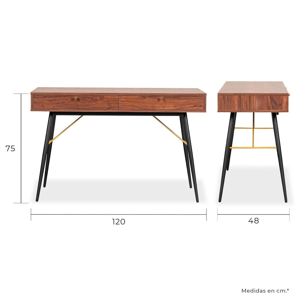 Escritorio Home Office Luxo 120X50 - Negro