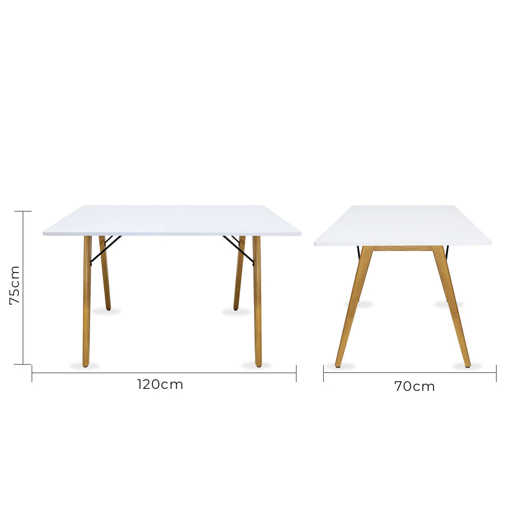 Mesa Frankfurt Rectangular 120X70 - Blanco