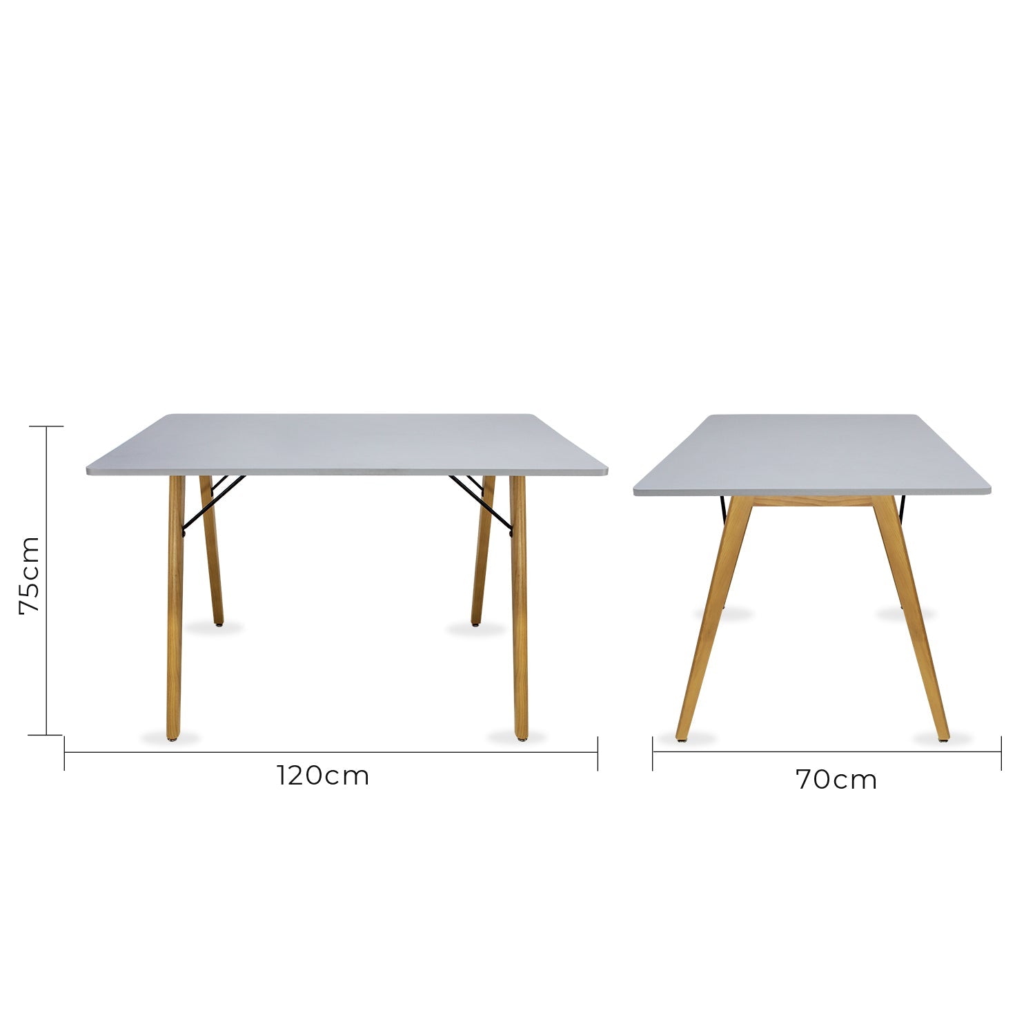 Mesa Frankfurt Rectangular 120X70 - Blanco