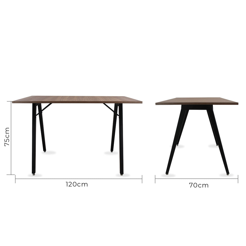 Mesa Frankfurt Rectangular 120X70 - Negro