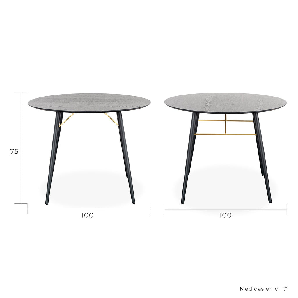 Mesa De Comedor Onno 100 - Negro