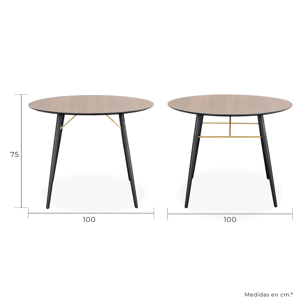 Mesa De Comedor Onno 100 - Negro