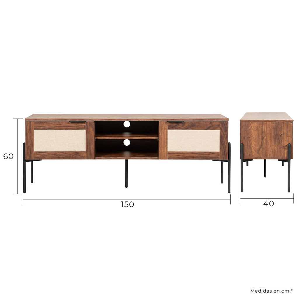 Mueble De Tv Imperia 150X40 Negro Noga