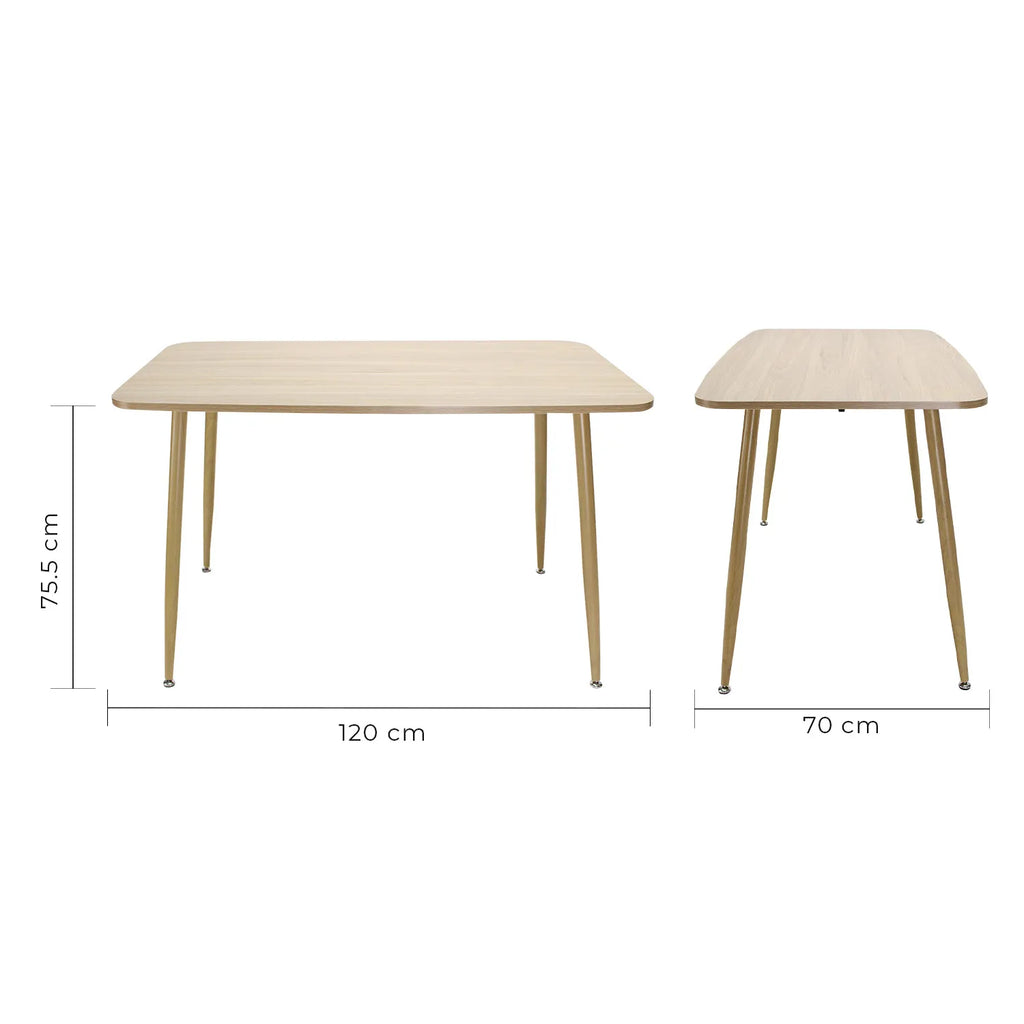 Mesa De Comedor 120X70 Murcia 1354 - Roble