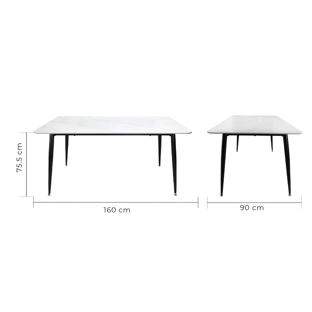 Mesa De Comedor 160 Sora 1326 - Negro