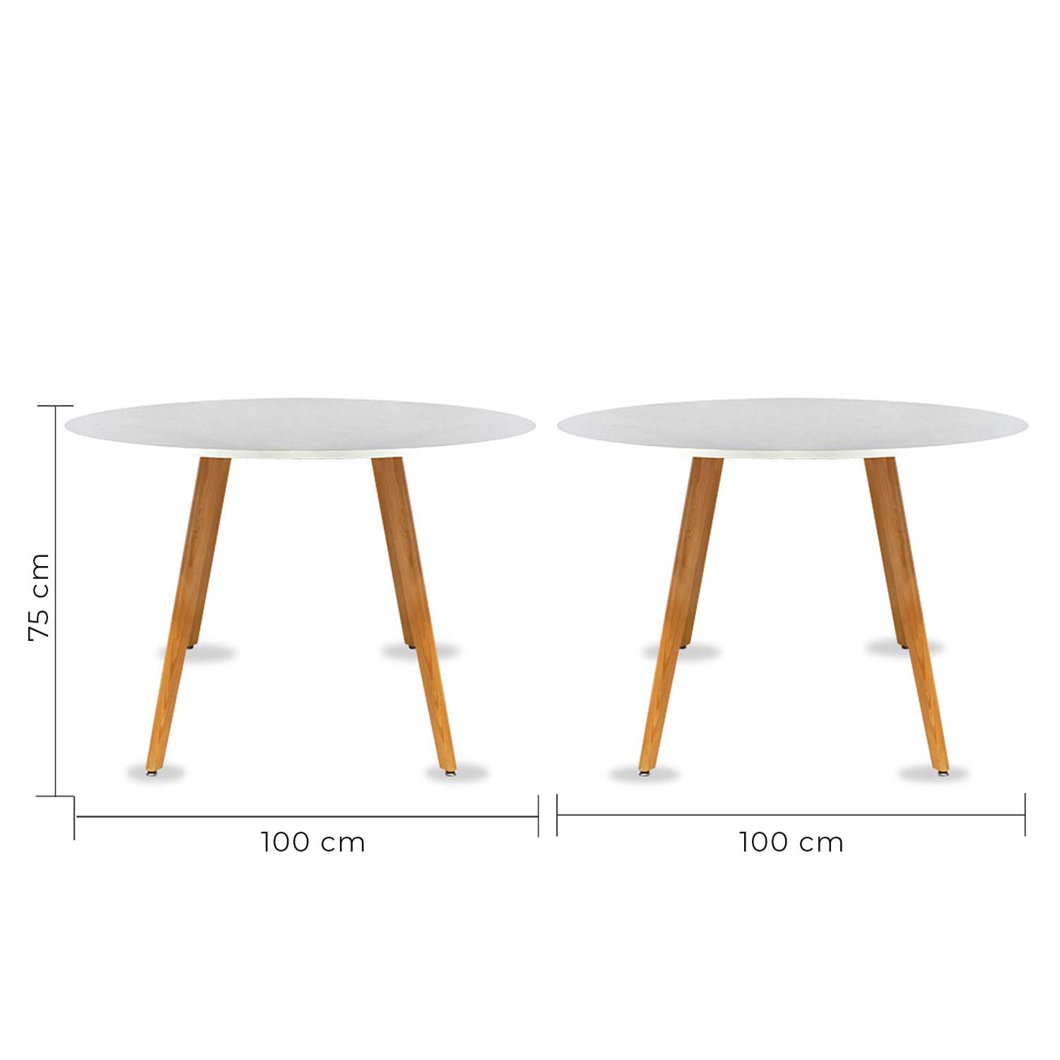Mesa Frankfurt Circular 100 - Negro